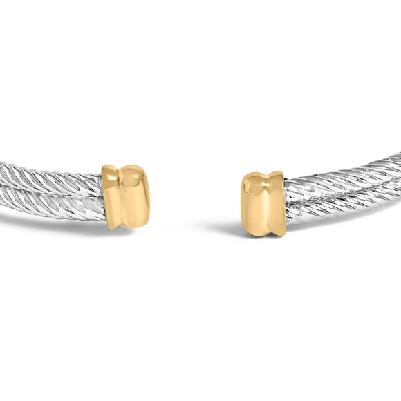 18K Yellow Gold Plated .925 Sterling Silver Diamond Accent Dragonfly Medallion Bangle Bracelet (I-J Color, SI1-SI2 Clarity) - 7.75 Inches