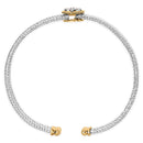 18K Yellow Gold Plated .925 Sterling Silver Diamond Accent Dragonfly Medallion Bangle Bracelet (I-J Color, SI1-SI2 Clarity) - 7.75 Inches-3