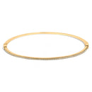 14K Yellow Gold 1/3 Cttw Diamond Half Eternity Bangle Bracelet (I-J Color, I2-I3 Clarity) - 7.75" Inches-1