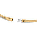 14K Yellow Gold 1/3 Cttw Diamond Half Eternity Bangle Bracelet (I-J Color, I2-I3 Clarity) - 7.75" Inches-2