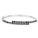 4.00 Carat Genuine Black Diamond .925 Sterling Silver Bangle-3