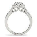 Square Shape Halo Diamond Engagement Ring in 14k White Gold (1 1/2 cttw)-2
