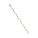 10K Yellow Gold Plated .925 Sterling Silver 1.0 Cttw Miracle Set Diamond Bezel Style Station Link Bracelet (H-I Color, I3 Clarity) - Size 7"-4