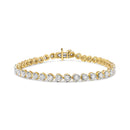 .925 Sterling Silver 1.0 Cttw Miracle Set Diamond Heart-Link 7" Tennis Bracelet (I-J Color, I2-I3 Clarity)-2