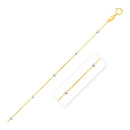Diamond Cut Bead Links Pendant Chain in 14k Two Tone Gold (3.5mm)-1
