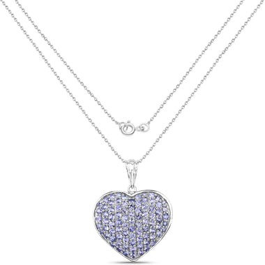 4.86 Carat Genuine Tanzanite .925 Sterling Silver Pendant - 0
