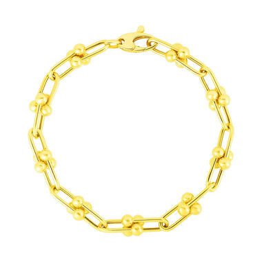 14k Yellow Gold 7 1/2 inch Jax Chain Bracelet - 0