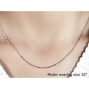 14k White Gold Diamond-Cut Alternating Bead Chain 1.2mm-4
