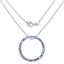 3.00 Carat Genuine Tanzanite .925 Sterling Silver Pendant-2