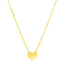 14k Yellow Gold Polished Mini Heart Necklace-1
