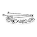 .925 Sterling Silver Diamond Accent Interlocking Infinity and Heart 4â€-10â€ Adjustable Bolo Tennis Bolo Bracelet (H-I Color, I2-I3 Clarity)-3