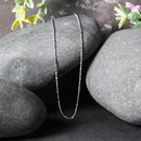 14k White Gold Diamond-Cut Bead Chain 1.0mm-4