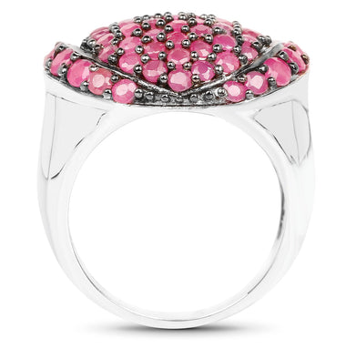 3.35 Carat Genuine Ruby .925 Sterling Silver Ring - 0