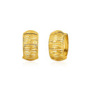 14k Yellow Gold Diamond Cut Hoop Design Earrings-1