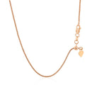 14k Rose Gold Adjustable Popcorn Chain 1.3mm-3