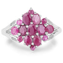 2.10 Carat Genuine Ruby .925 Sterling Silver Ring-3