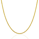 14k Yellow Gold Solid Rope Chain 1.25mm-2