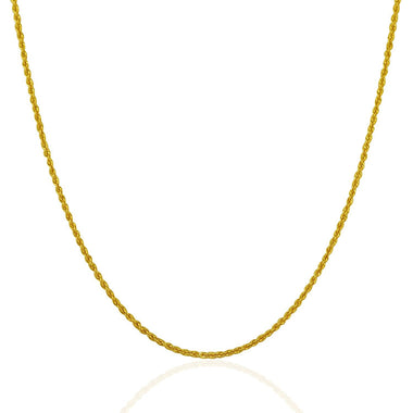14k Yellow Gold Solid Rope Chain 1.25mm - 0
