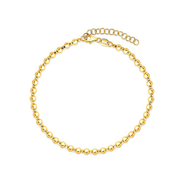 14k Yellow Gold Spaced Bead Bracelet  (3.00 mm) - 0