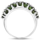 5.04 Carat Genuine Chrome Diopside .925 Sterling Silver Ring-2