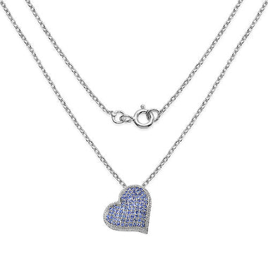 2.98 Carat Genuine Tanzanite .925 Sterling Silver Pendant - 0