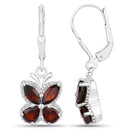 2.60 Carat Genuine Garnet .925 Sterling Silver Earrings-2
