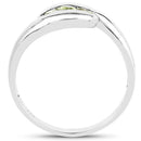 0.56 Carat Genuine Peridot .925 Sterling Silver Ring-2