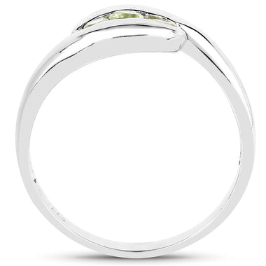 0.56 Carat Genuine Peridot .925 Sterling Silver Ring - 0