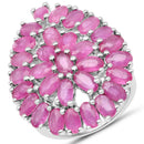 8.10 Carat Genuine Ruby .925 Sterling Silver Ring-1