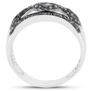 0.32 Carat Genuine Blue Diamond .925 Sterling Silver Ring-2