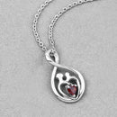 0.14 Carat Genuine Garnet .925 Sterling Silver Pendant-4