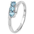0.36 Carat Genuine Blue Topaz .925 Sterling Silver Ring-2