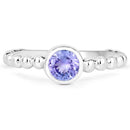 0.47 Carat Genuine Tanzanite .925 Sterling Silver Ring-2