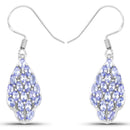 3.04 Carat Genuine Tanzanite .925 Sterling Silver Earrings-1
