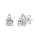 14K White Gold 1/2 Cttw Pear Shape Solitaire Lab Grown Diamond Stud Earrings (F-G Color, VS2-SI1 Clarity)-3