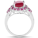 4.43 Carat Glass Filled Ruby and Ruby .925 Sterling Silver Ring-2