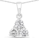 0.75 Carat Genuine Lab Grown Diamond 14K White Gold Pendant-1