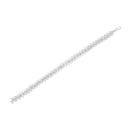 .925 Sterling Silver 1/4 cttw Round-Cut Diamond Double Row Wrapped S-Link Bracelet (I-J Color, I2-I3 Clarity) - Size 7.25"-4