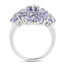5.27 Carat Genuine Tanzanite .925 Sterling Silver Ring-2