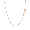 14k Rose Gold Classic Box Chain 0.6mm-3