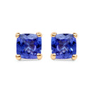0.56 Carat Genuine Tanzanite 14K Yellow Gold Earrings-1