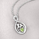 0.15 Carat Genuine Peridot .925 Sterling Silver Pendant-4