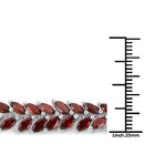 18.40 Carat Genuine Garnet .925 Sterling Silver Bracelet-3