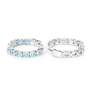 3.80 Carat Genuine Blue Topaz .925 Sterling Silver Earrings-3