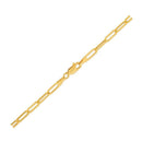 14K Yellow Gold Lite Paperclip Anklet (3.2mm)-2