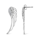 14K White Gold 1/4 Cttw Lab Grown Diamond Angel Wing Stud Earrings (F-G Color, VS1-VS2 Clarity)-3