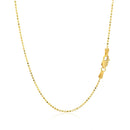 14k Yellow Gold Diamond-Cut Bead Chain 1.2mm-3