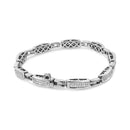 14K White Gold 2.00 Cttw Invisble-Set Princess Diamond Link Bracelet (I1-I2 Clarity, I-J Color) - 7.25"-2