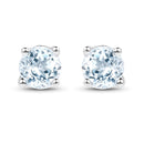 0.64 Carat Genuine Blue Topaz .925 Sterling Silver Earrings-1