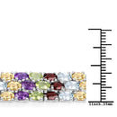23.74 Carat Genuine Multi Stones .925 Sterling Silver Bracelet-4